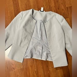 White House Black Market blazer size 10 light gray. Dresses up any outfit!
